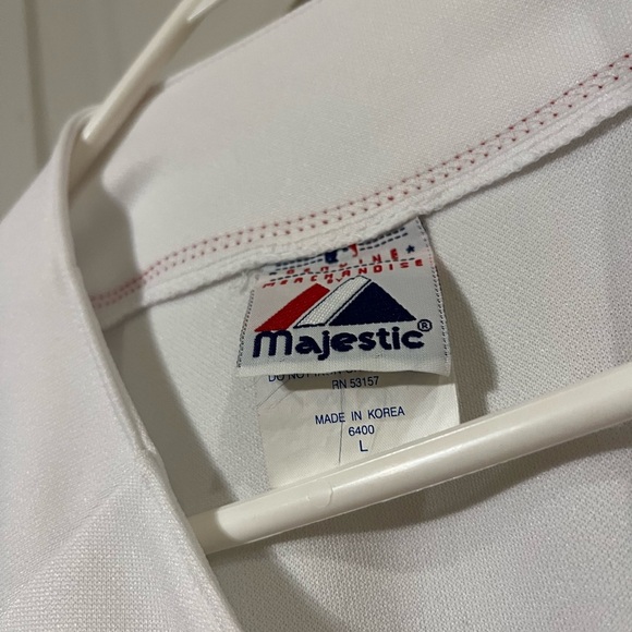 Majestic Men’s Redsox Baseball White Jersey with Red Accents Large - Picture 2 of 7